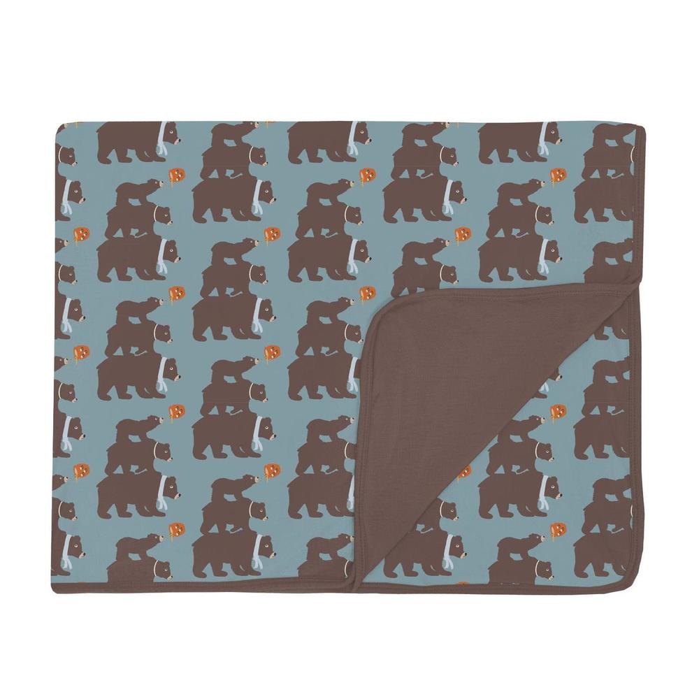 NEW KICKEE print toddler blanket in stormy sea three naughty bears